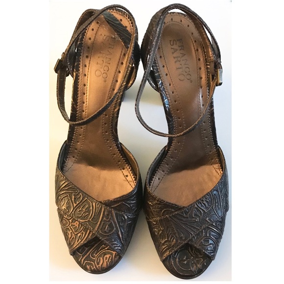 Franco Sarto Bronze Platform Open Toe Sandal - Picture 2 of 6